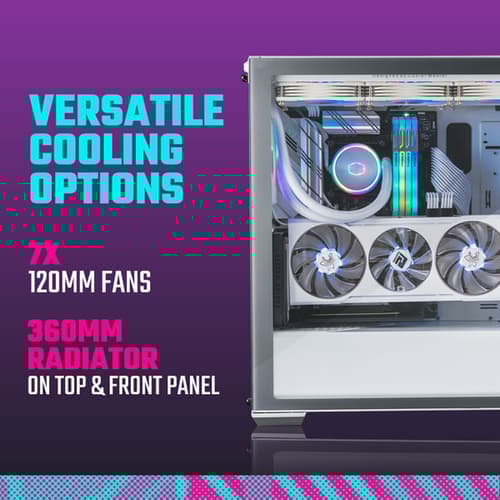 Cooler Master MasterBox 520 Mesh ARGB White E-ATX Mid Tower Case